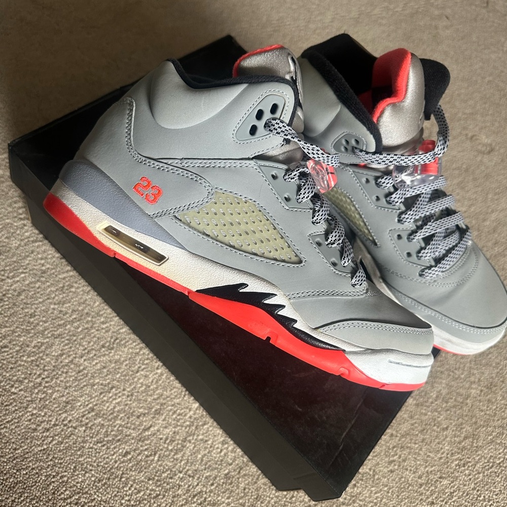 Jordan Air 5 Retro GG in Wolf Grey Black Hot Lava 🔥